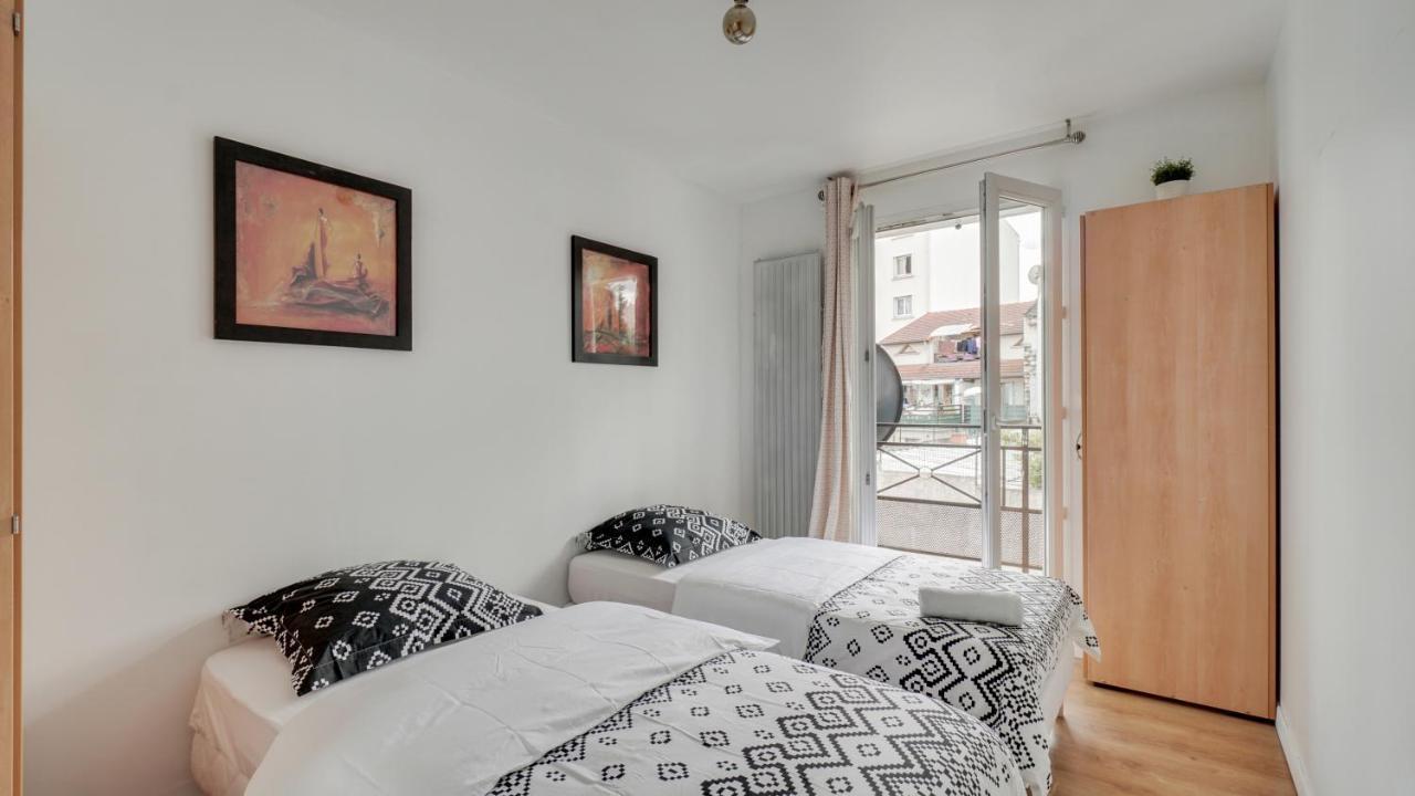 Apartmán Chic Apart With Parking Near Paris Aubervilliers Exteriér fotografie